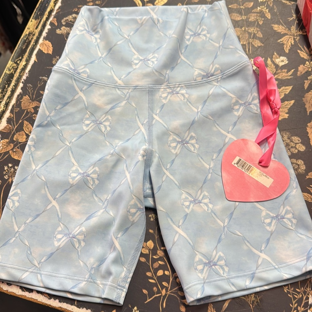 LOVESHACKFANCY X BEACH RIOT Bike Short BEAUX BLUE TIE DYE Size XS - Picture 7 of 7